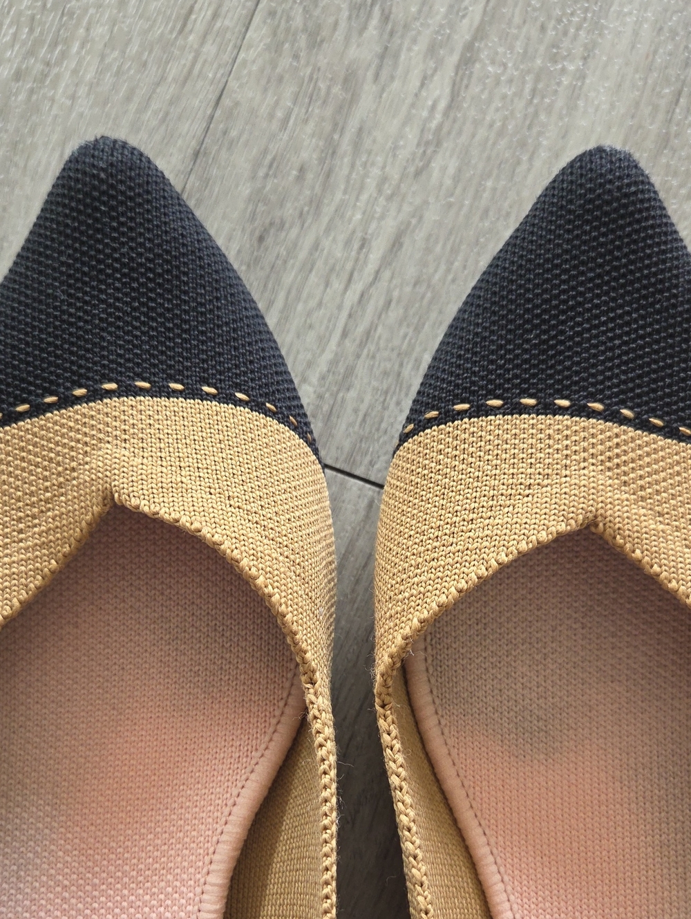 Rothy's Women's 9.5- The Point II Flat Slip On Shoes Camel Captoe! - Picture 2 of 7
